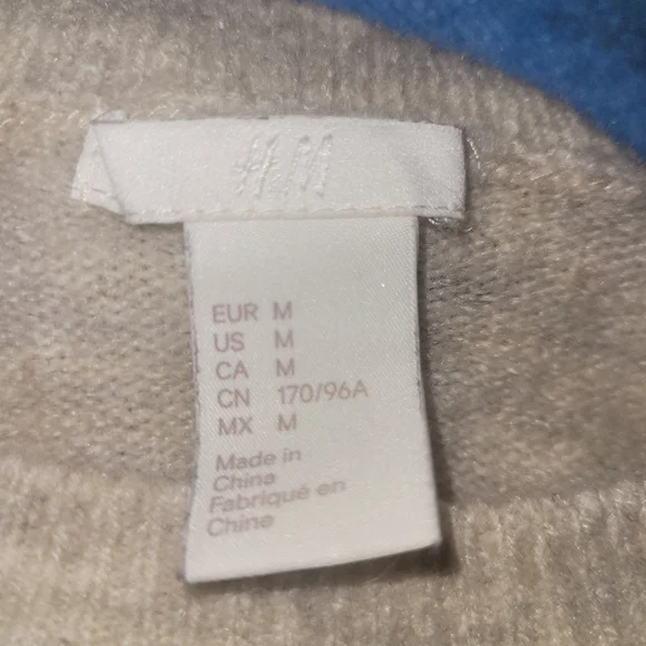 H&M Multi Color Block Cropped Sweater M - Picture 7 of 7